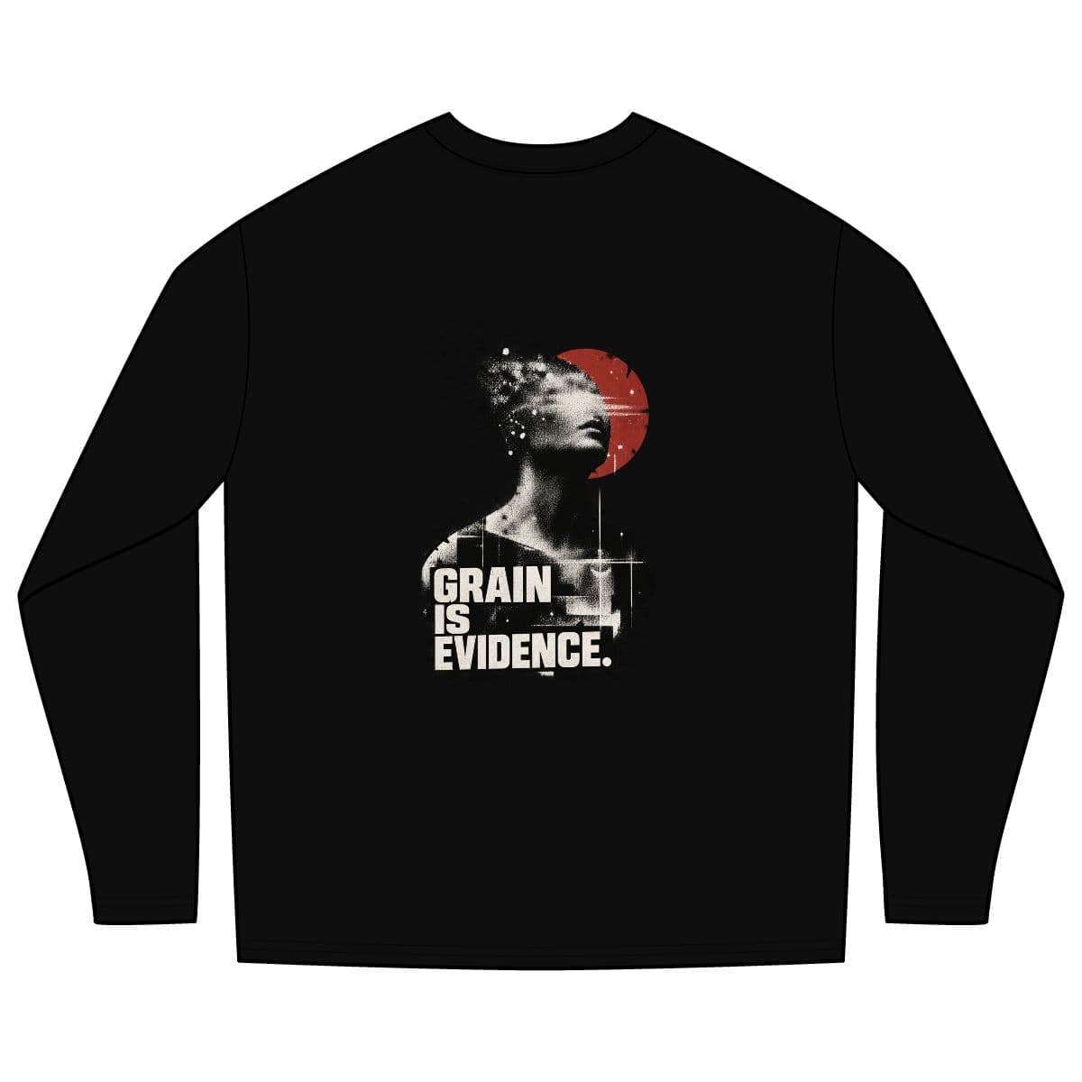 Material Noise — Long-Sleeve Tee product mockup.