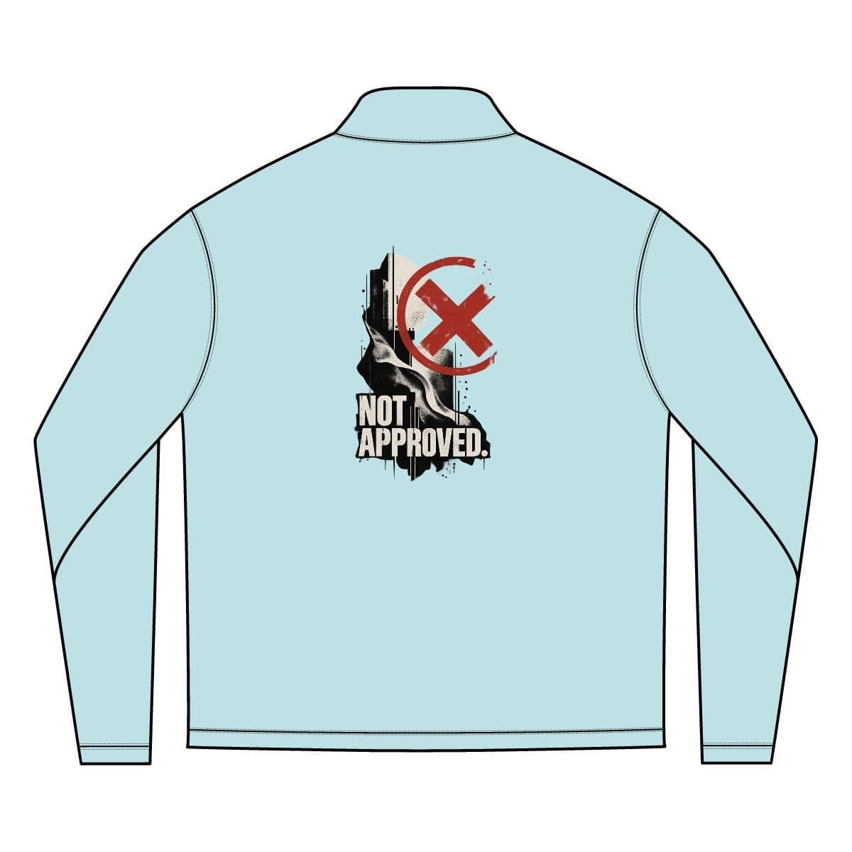 Approval Stamp — Quarter-Zip product mockup.