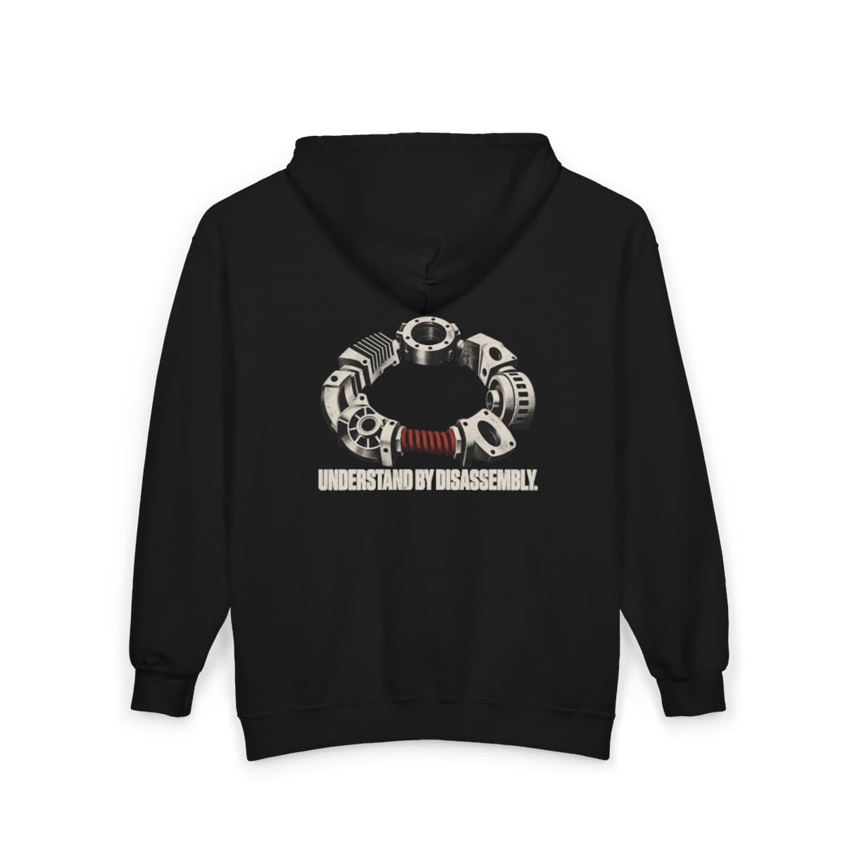 Radial Disassembly — Full-Zip Hoodie product mockup.