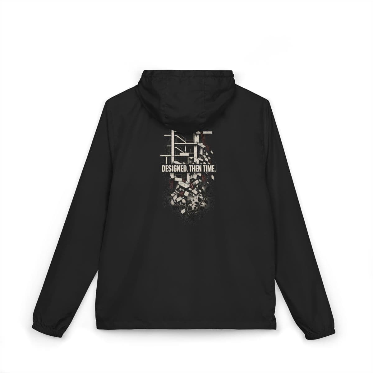 Planned Ruin — Windbreaker product mockup.